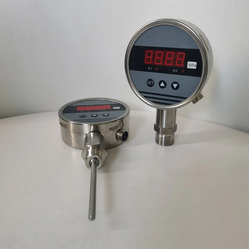 隔膜壓力表HDT104（100表盤）智能壓力控制器廣泛應(yīng)用于水電，自來水，石油，化工，醫(yī)療