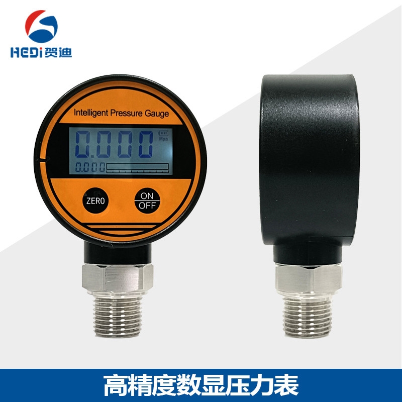 鍋爐等業(yè)液體 氣體介質測量HDB108電池供電數(shù)字壓力表 賀迪壓力表